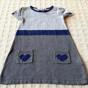 H&M - Girls Short Sleeve Dress with Front Pockets - Size 4-6 Yr Old - XS